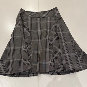 Grace Elements Charcoal Plaid Skater Skirt